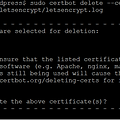 lets Encrypt 인증서 삭제하기