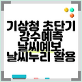 기상청 초단기 강수예측 날씨예보, 날씨누리 활용
