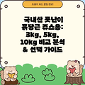 국내산 못난이 흙당근 쥬스용: 3kg, 5kg, 10kg 비교 분석 & 선택 가이드