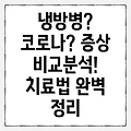 냉방병과 코로나 증상 차이와 치료법