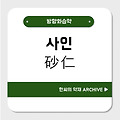 사인(砂仁)