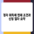 경차 취득세 면제 조건과 신청 절차 요약