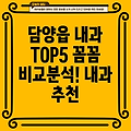 담양읍 내과 추천 TOP 5: 꼼꼼하게 비교분석