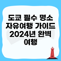 2024 도쿄 자유여행: 필수 명소와 완벽 가이드