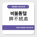 비불통혈(脾不統血)