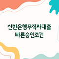 신한은행 무직자대출 | 간편한 신청, 빠른 승인 조건 확인