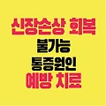 신장 질환 손상되면 회복 불가능 통증 간염 증상 원인 치료 예방 방법