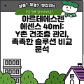 아르테에스젠 에센스 40ml: Y존 건조증 관리, 촉촉한 솔루션 비교 분석