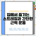 집에서 즐기는 스트레칭과 간단한 근력 운동