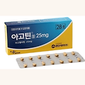 아고틴정25mg(아고멜라틴) 주요성분, 효능효과, 복용방법, 주의사항