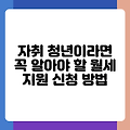 자취 청년이라면 꼭 알아야 할 월세 지원 신청 방법