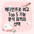 캐디안프로 사용자를 위한 최적의 선택 기능별 비교 분석 및  Top 5