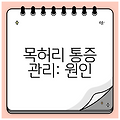 목허리 통증 관리: 원인