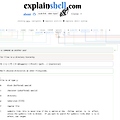 [MEMO] [explainshell.com](http://explainshell.com) - 리눅스 쉘 명령어 해석 도구