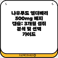 나우푸드 엘더베리 500mg 베지 캡슐: 3개월 섭취 분석 및 선택 가이드