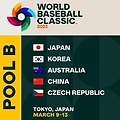 WBC 대표팀 일정 명단 (조별리그 상대팀 명단)