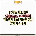 KC인증 핑크 핫팩 5200mAh 보조배터리 기능까지 인쇄 가능한 전자 핫팩 비교 분석