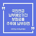 국민연금 추납(추후납부)제도 이용하기, 납부예외기간, 적용제외기간