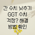 간 수치 낮추는 방법: 감마지티피(GGT) 수치 높을 때 어떻게 해야 할까요?