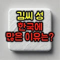 김씨가 한국에서 가장 많은 이유는?