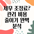 세무 조정료와 관리 비용: 발생 원인과 절감 전략 완벽 분석