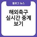 해외축구 경기일정 고화질생중계바로가기 경기정보 하이라이트 실시간중계보기