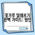 꽃가루 알레르기 완벽 가이드: 원인