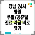 서울특별시 강남구 압구정동 24시 병원 찾기 | 공휴일 | 주말 | 일요일
