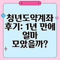 청년도약계좌 후기: 1년 만에 얼마 모았을까?