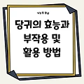 당귀의 효능과 부작용 및 활용 방법을 통한 건강 관리