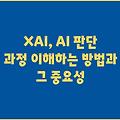 XAI, AI 판단 과정 이해하는 방법과 그 중요성