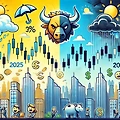 2025년 미국 주식시장: 긍정적인 전망 10가지와 부정적인 전망 10가지