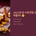 # 2025년 금 시세 전망: 상승할까, 하락할까? 🧐