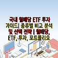 국내 월배당 ETF 투자 가이드| 종류별 비교 분석 및 선택 전략 | 월배당, ETF, 투자, 포트폴리오