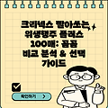 크리넥스 빨아쓰는 위생행주 플러스 100매: 꼼꼼 비교 분석 & 선택 가이드