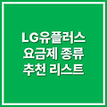 LG유플러스 요금제 종류 추천