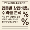 2025년 창업 준비자라면 반드시 알아야 할 업종별 창업비용과 수익률 분석