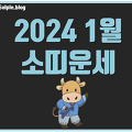 2024년 소띠운세 1월 활력과 기회