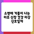 소변에 거품이 나는 이유 신장 건강 이상 신호일까