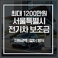 2025 서울시 전기차 보조금 총정리! 최대 1,200만 원 혜택 받는 법