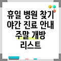 전라북도 남원시 향교동 휴일 병원 찾기|야간진료 병원|공휴일 문여는 곳 |주말 여는 곳