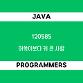 [프로그래머스 120585] Java - 코딩테스트 입문 / 머쓱이보다 키 큰 사람