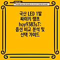 국산 LED 1발 싸이키 램프 hoy9383sT: 옵션 비교 분석 및 선택 가이드
