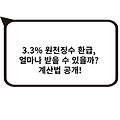 3.3% 원천징수 환급, 얼마나 받을 수 있을까? 계산법 공개!
