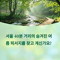 서울 근교 여름 힐링, 송추계곡 완벽 가이드: 물놀이·피크닉·산책까지