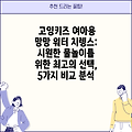 고잉키즈 여아용 망망 워터 치렝스:  시원한 물놀이를 위한 최고의 선택, 5가지 비교 분석