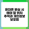 휴대폰 분실 시 해야 할 위치 추적과 개인정보 보호법