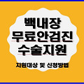 백내장 수술, 무료 노안 수술비 지원 신청서