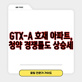 GTX-A 호재 아파트, 청약 경쟁률도 상승세