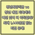 청년희망적금 vs 청년 내일 저축계좌: 어떤 것이 더 이득일까? 최대 1,440만원 받는 비법 공개!